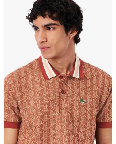 -LACOSTE-POLO-DE-JACQUARD-MONOGRAMA-ROJO-BEIGE-MULTICOLOR