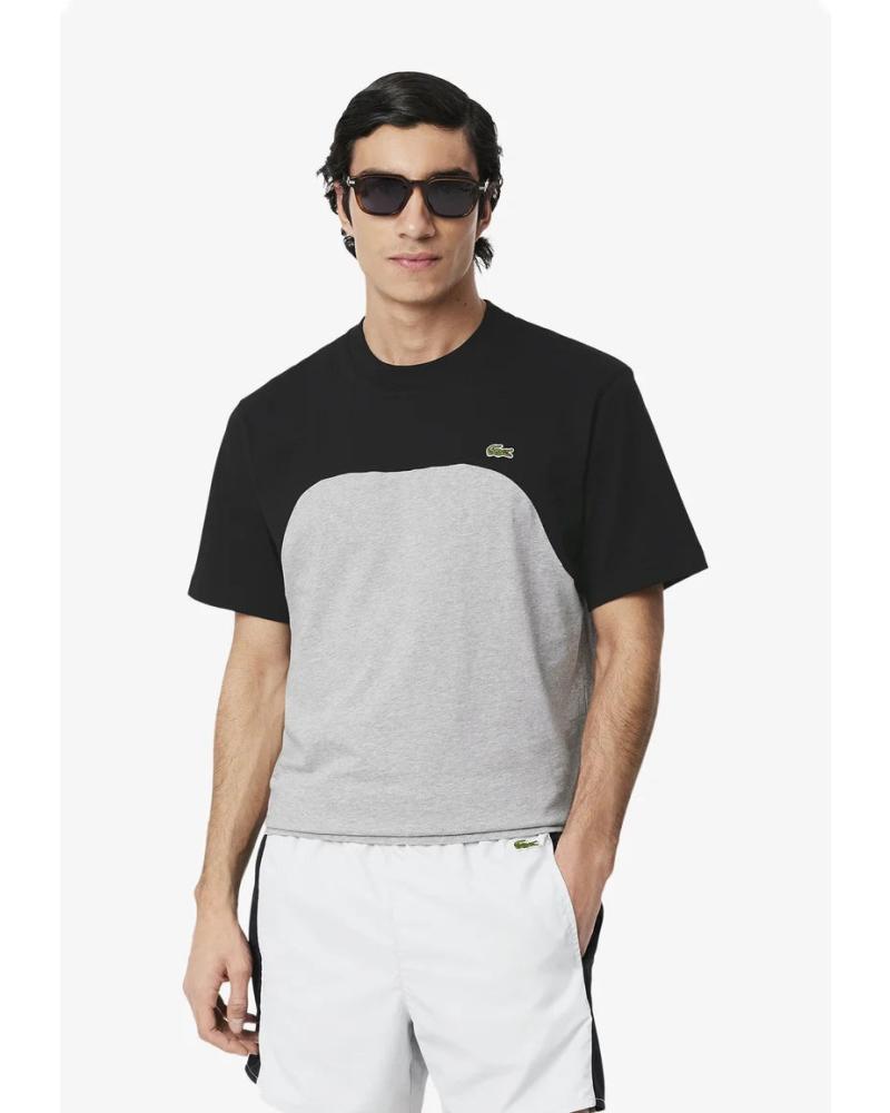 T-SHIRT LACOSTE DE MALHA CINZA TH955100 GRIS