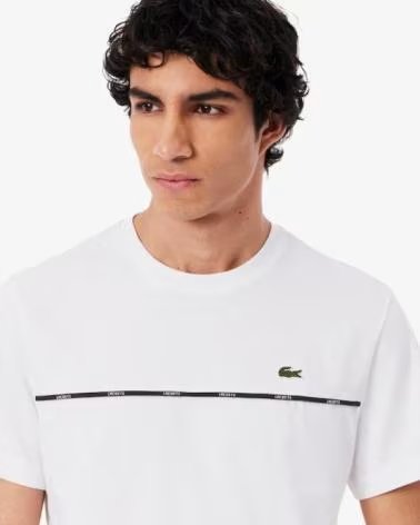 LACOSTE KURZARM T-SHIRT TH9842-001 HERREN BLANCO