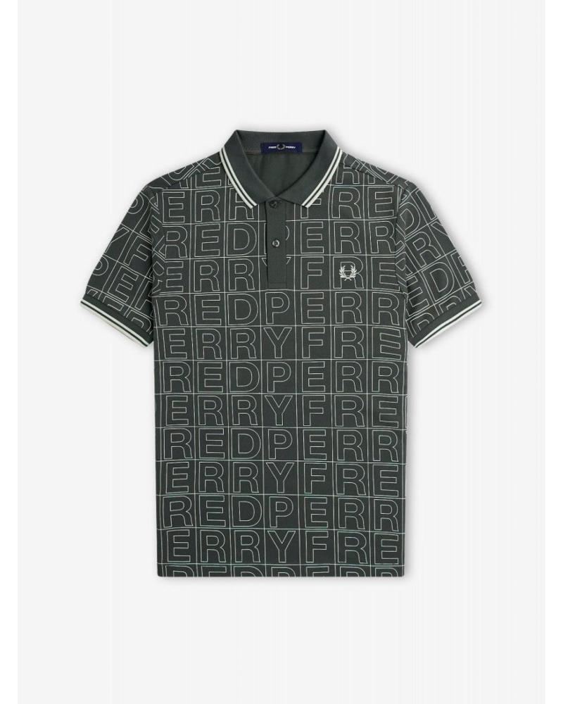 FRED PERRY PIQUÉ-POLO BEDRUCKT M7757 GRÜN VERDE