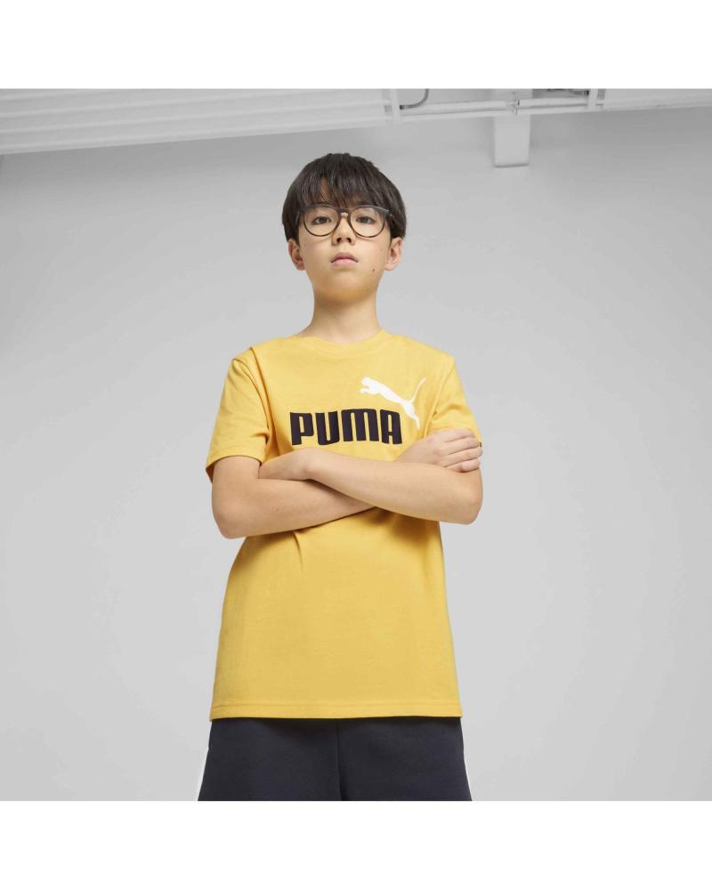 PUMA T-SHIRT ESSENTIEL LOGO JAUNE - RÉF. 685778-55 55