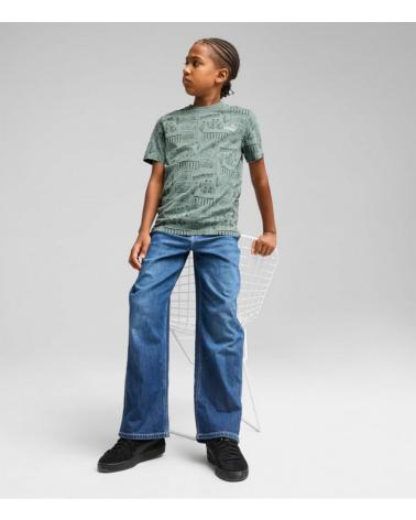 PUMA CAMISETA PUMA ESTAMPADA PARA NIÑO - 685146 VERDE