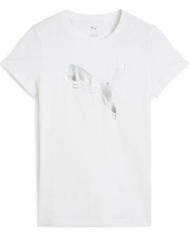T-SHIRT PUMA ESS METALLIC TEE BIANCA DA DONNA BLANCO