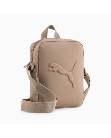 PUMA COMPACT CROSSBODY BAG 091155 BROWN WITH EMBOSSED LOGO MARRóN
