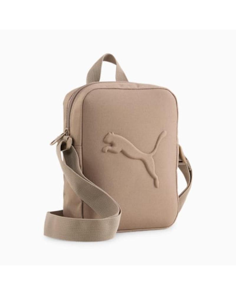 PUMA COMPACT CROSSBODY BAG 091155 BROWN WITH EMBOSSED LOGO MARRóN
