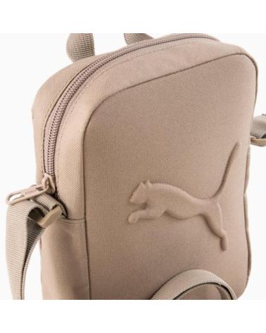 PUMA COMPACT CROSSBODY BAG 091155 BROWN WITH EMBOSSED LOGO MARRóN