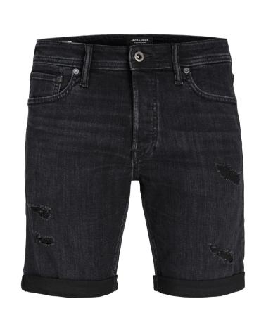 JACK & JONES REGULAR FIT DENIM SHORTS BLACK BLACK