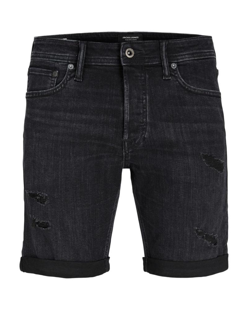 JACK & JONES REGULAR FIT DENIM SHORTS BLACK BLACK