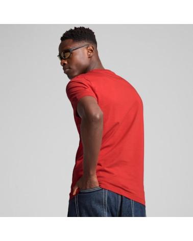 PUMA T-SHIRT ESSENTIALS MANCHES COURTES 684667 ROUGE ROJO