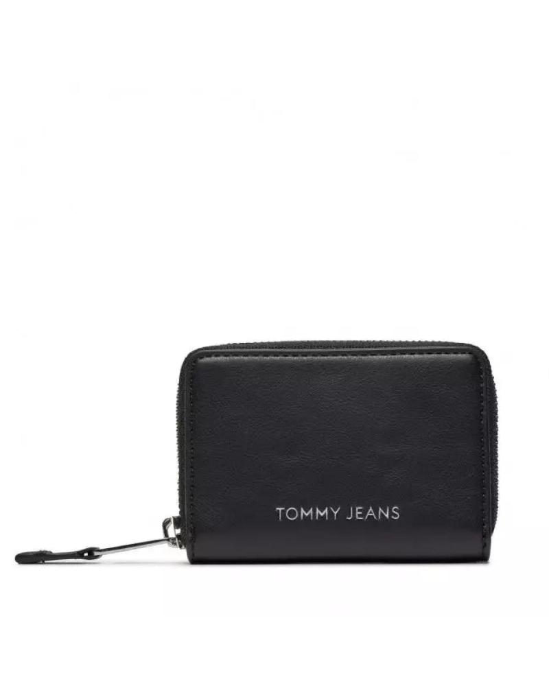 TOMMY JEANS PORTA-MOEDAS LOGO FRONTAL AW0AW15833 PRETO BLACK