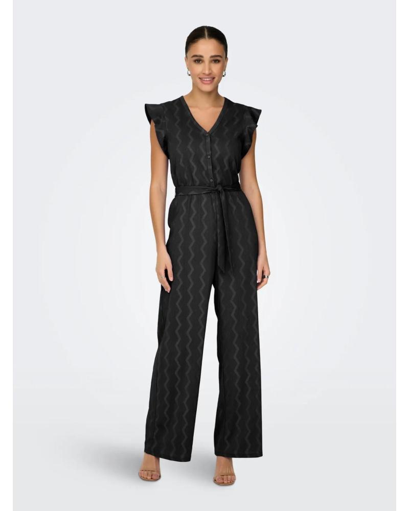 ONLY PLEATED LONG JUMPSUIT 15357551 ELEGANT BLACK NEGRO