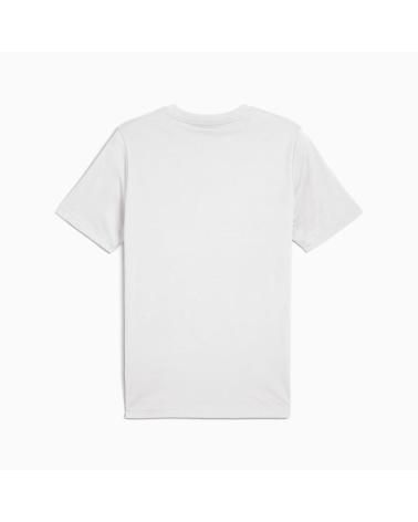 T-SHIRT BIANCA PUMA CON STAMPA SNEAKER 684830 BLANCO