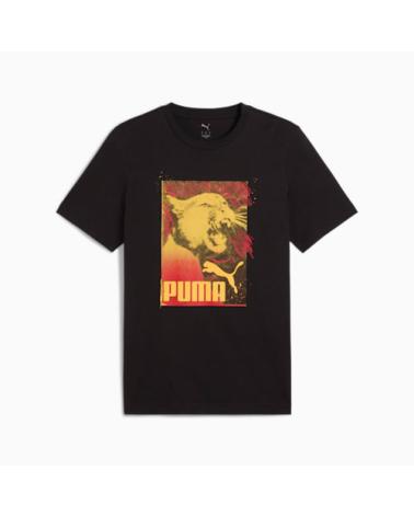 PUMA BLACK T-SHIRT WITH PUMA GRAPHIC 684836 NEGRO