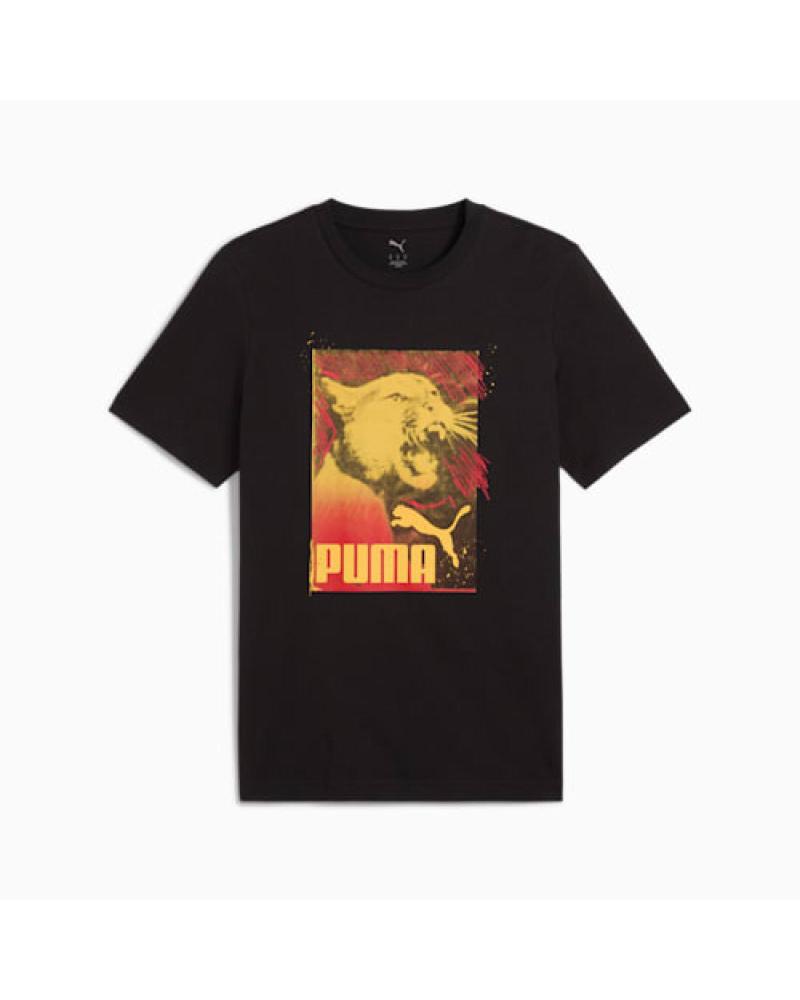 PUMA BLACK T-SHIRT WITH PUMA GRAPHIC 684836 NEGRO