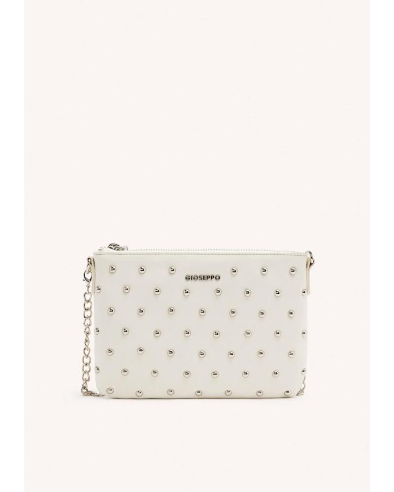 BORSA A TRACOLLA GIOSEPPO NORWELL 75502 BIANCA CON BORCHIE BLANCO
