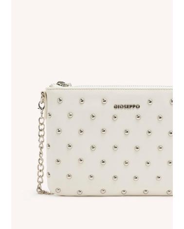 BORSA A TRACOLLA GIOSEPPO NORWELL 75502 BIANCA CON BORCHIE BLANCO