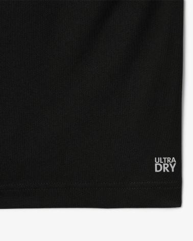 T-SHIRT LACOSTE TH893800 NERA CON BANDA VERTICALE NEGRO