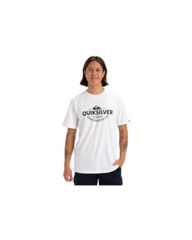 QUIKSILVER T-SHIRT TYPED OUT SS EQYZT08064 WEISS MIT LOGO BLANCO