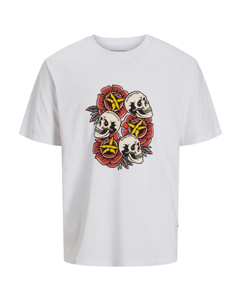 Accueil-JACK-AND-JONES-CAMISETA-MANGA-CORTA-JACK-JONES-12274892-BLANCO