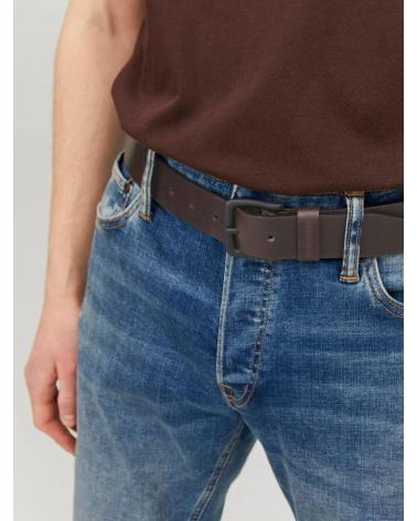 JACK & JONES GÜRTEL 12242687 BRAUN MIT QUADRATSCHNALLE MARRóN