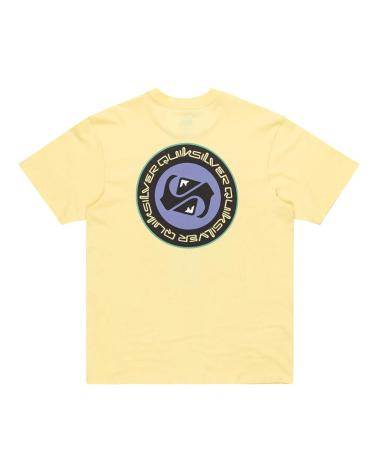 QUIKSILVER EQYZT08054 YELLOW T-SHIRT WITH CIRCULAR LOGO AMARILLO