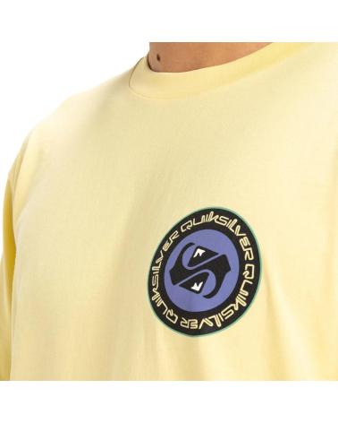 QUIKSILVER EQYZT08054 YELLOW T-SHIRT WITH CIRCULAR LOGO AMARILLO