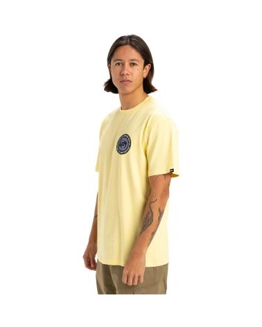QUIKSILVER EQYZT08054 YELLOW T-SHIRT WITH CIRCULAR LOGO AMARILLO