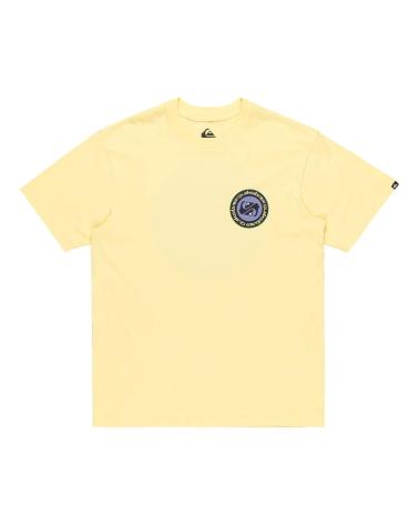 QUIKSILVER EQYZT08054 YELLOW T-SHIRT WITH CIRCULAR LOGO AMARILLO