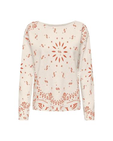 MAGLIONE ONLY 15327414 CON STAMPA TONALITÀ ROSSA ROJO