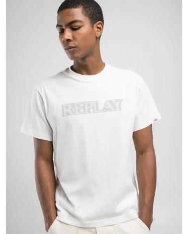 REPLAY LOGO T-SHIRT M3059 WHITE BLANCO