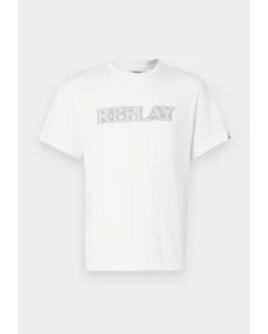 REPLAY LOGO T-SHIRT M3059 WHITE BLANCO