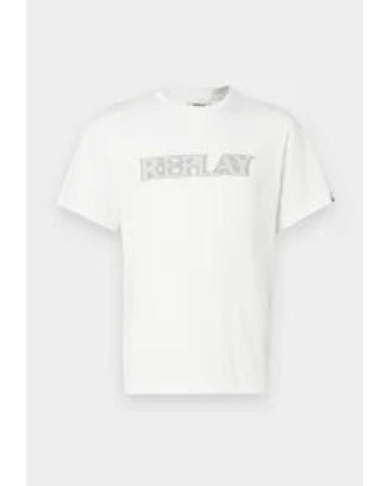 REPLAY LOGO T-SHIRT M3059 WHITE BLANCO