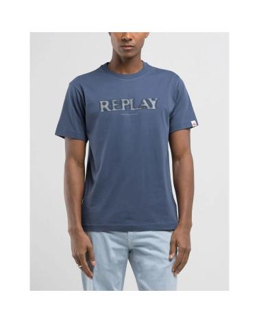 REPLAY LOGO T-SHIRT M3059 NIGHT BLUE AZUL NOCHE
