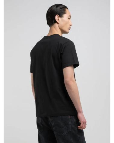 REPLAY PRINTED T-SHIRT M3042 BLACK REGULAR FIT NEGRO