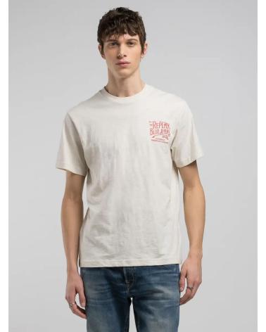 REPLAY M3023 SLUB JERSEY T-SHIRT WHITE BLANCO