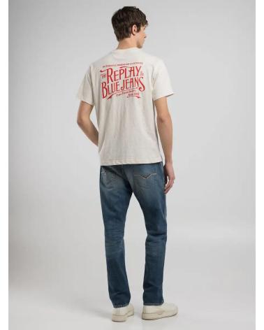 REPLAY M3023 SLUB JERSEY T-SHIRT WHITE BLANCO