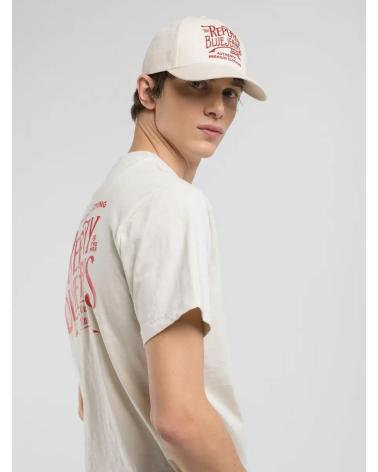 REPLAY M3023 SLUB JERSEY T-SHIRT WHITE BLANCO