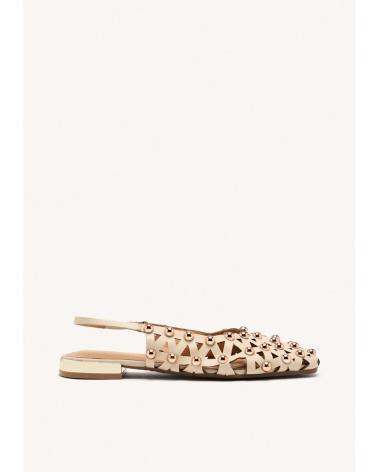 GIOSEPPO BALLERINE CALAMUS 75135 BEIGE CON BORCHIE E DESIGN INTAGLIATO BEIGE