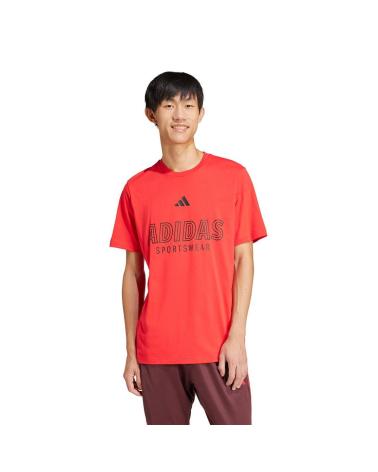 ADIDAS T-SHIRT MANGA CURTA HOUSE OF TIRO LINEAR JP1783 HOMEM VERMELHA MULTICOLOR