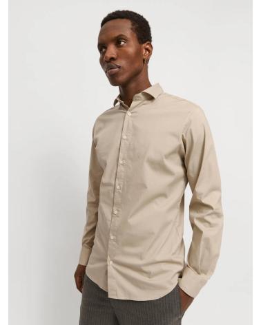 JACK & JONES SLIM FIT SHIRT 12269856 BEIGE BEIGE