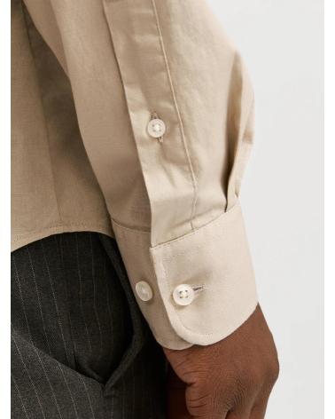 JACK & JONES SLIM FIT SHIRT 12269856 BEIGE BEIGE