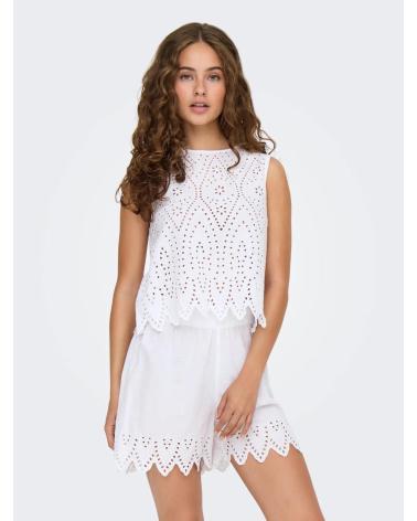 ONLY TOP MUJER TULUM 15343156 BLANCO