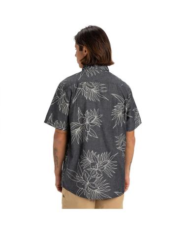CAMICIA STAMPATA QUIKSILVER GAWANHILLS KVJ6 GRIGIA GRIS