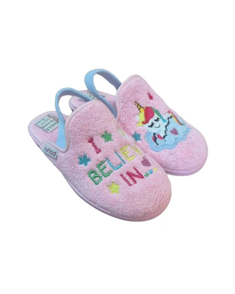 VUL-LADI ZAPATILLAS DE CASA VUL LADI EN COLOR PARA NINA ROSA