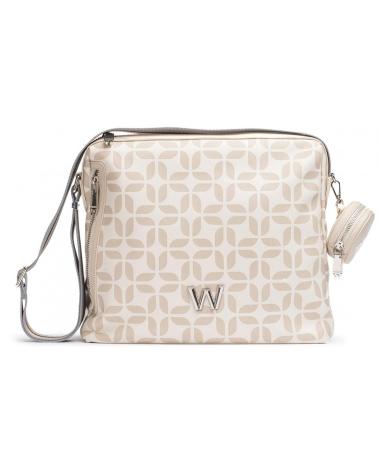 MALA SHOPPER WONDERS POPI WB-490006 BRANCA COM MONOGRAMA E CHARM BLANCO