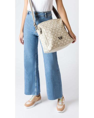 MALA SHOPPER WONDERS POPI WB-490006 BRANCA COM MONOGRAMA E CHARM BLANCO