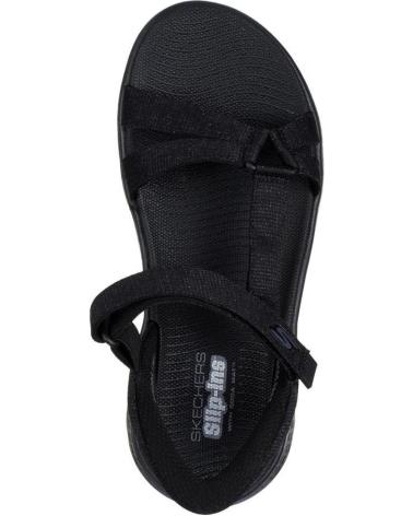 SKECHERS SLIP-INS GO WALK FLEX SANDAL - ILLUMIN NEGRA NEGRO