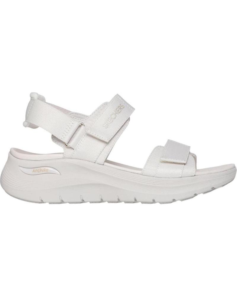 SKECHERS SANDALIAS PLANAS MUJER 119465 BEIG BEIGE
