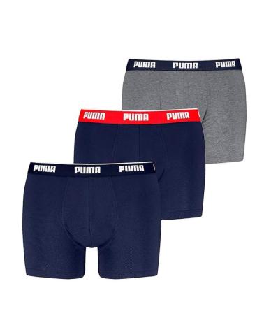 LOT DE 3 BOXERS AJUSTÉS PUMA BASIC BLEU MARINE ET GRIS, RÉF. 701234187-005 5