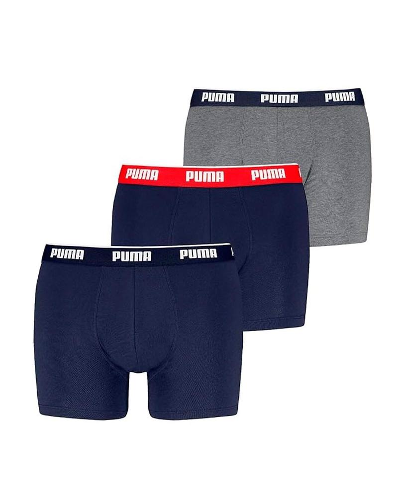LOT DE 3 BOXERS AJUSTÉS PUMA BASIC BLEU MARINE ET GRIS, RÉF. 701234187-005 5